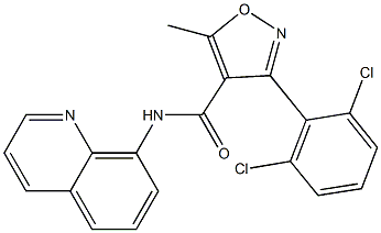 3-(2,6-dichlorophenyl)-5-methyl-N-(8-quinolinyl)-4-isoxazolecarboxamide 结构式