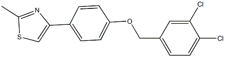 4-{4-[(3,4-dichlorobenzyl)oxy]phenyl}-2-methyl-1,3-thiazole 结构式