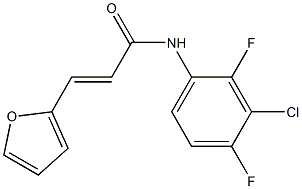 N-(3-chloro-2,4-difluorophenyl)-3-(2-furyl)acrylamide 结构式