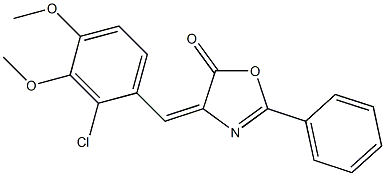 4-(2-chloro-3,4-dimethoxybenzylidene)-2-phenyl-4,5-dihydro-1,3-oxazol-5-one 结构式