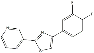 4-(3,4-difluorophenyl)-2-(3-pyridyl)-1,3-thiazole 结构式