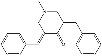 3,5-dibenzylidene-1-methylpiperidin-4-one 结构式