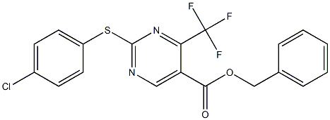 benzyl 2-[(4-chlorophenyl)thio]-4-(trifluoromethyl)pyrimidine-5-carboxylate 结构式