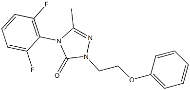 4-(2,6-difluorophenyl)-5-methyl-2-(2-phenoxyethyl)-2,4-dihydro-3H-1,2,4-triazol-3-one 结构式