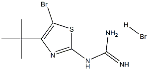 N-[5-bromo-4-(tert-butyl)-1,3-thiazol-2-yl]guanidine hydrobromide 结构式