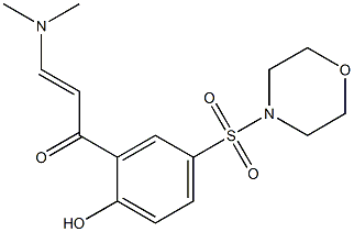 3-(dimethylamino)-1-[2-hydroxy-5-(morpholinosulfonyl)phenyl]-2-propen-1-one 结构式