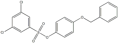 4-(benzyloxy)phenyl 3,5-dichlorobenzene-1-sulfonate 结构式