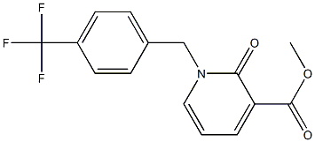 methyl 2-oxo-1-[4-(trifluoromethyl)benzyl]-1,2-dihydro-3-pyridinecarboxylate 结构式