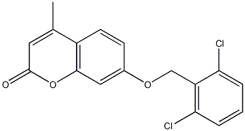 7-[(2,6-dichlorobenzyl)oxy]-4-methyl-2H-chromen-2-one 结构式