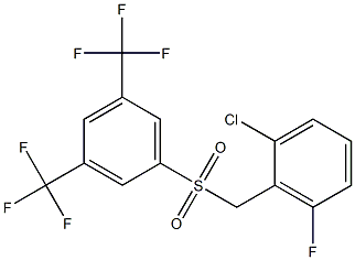 1-chloro-2-({[3,5-di(trifluoromethyl)phenyl]sulfonyl}methyl)-3-fluorobenzen e 结构式