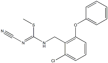 1-chloro-2-({[(cyanoimino)(methylthio)methyl]amino}methyl)-3-phenoxybenzene 结构式