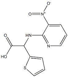 2-[(3-nitro-2-pyridinyl)amino]-2-(2-thienyl)acetic acid 结构式