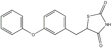 5-(3-phenoxybenzyl)-1,3-thiazolane-2,4-dione 结构式