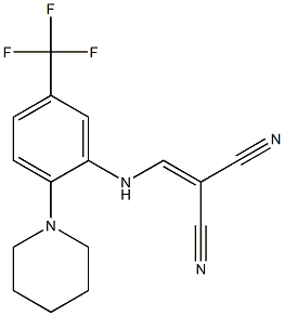 2-{[2-piperidino-5-(trifluoromethyl)anilino]methylidene}malononitrile 结构式