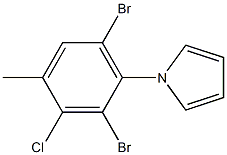 1-(2,6-dibromo-3-chloro-4-methylphenyl)-1H-pyrrole 结构式