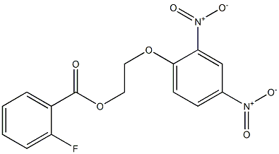 2-(2,4-dinitrophenoxy)ethyl 2-fluorobenzoate 结构式
