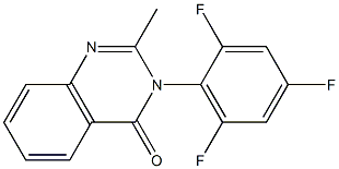 2-methyl-3-(2,4,6-trifluorophenyl)-3,4-dihydroquinazolin-4-one 结构式