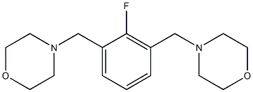 4-[2-fluoro-3-(morpholinomethyl)benzyl]morpholine 结构式