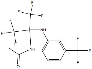 N1-{2,2,2-trifluoro-1-(trifluoromethyl)-1-[3-(trifluoromethyl)anilino]ethyl}acetamide 结构式