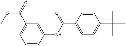 methyl 3-{[4-(tert-butyl)benzoyl]amino}benzoate 结构式