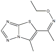 1-(6-methyl[1,3]thiazolo[3,2-b][1,2,4]triazol-5-yl)-1-ethanone O-ethyloxime 结构式