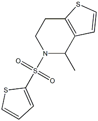 4-methyl-5-(2-thienylsulfonyl)-4,5,6,7-tetrahydrothieno[3,2-c]pyridine 结构式