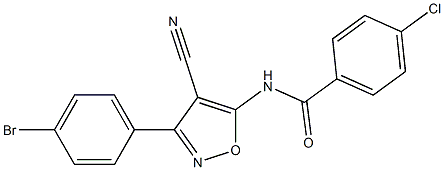 N-[3-(4-bromophenyl)-4-cyano-5-isoxazolyl]-4-chlorobenzenecarboxamide 结构式