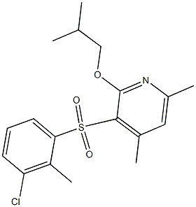 3-[(3-chloro-2-methylphenyl)sulfonyl]-2-isobutoxy-4,6-dimethylpyridine 结构式
