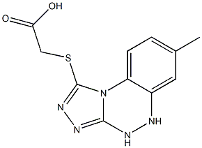 2-[(7-methyl-4,5-dihydrobenzo[e][1,2,4]triazolo[3,4-c][1,2,4]triazin-1-yl)thio]acetic acid 结构式