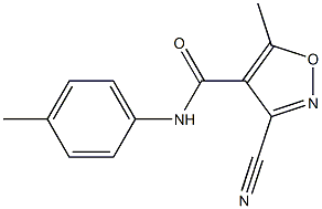 3-cyano-5-methyl-N-(4-methylphenyl)-4-isoxazolecarboxamide 结构式