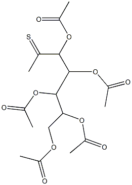 2,3-di(acetyloxy)-1-[1,2-di(acetyloxy)ethyl]-4-thioxopentyl acetate 结构式