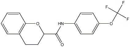 N2-[4-(trifluoromethoxy)phenyl]chromane-2-carboxamide 结构式