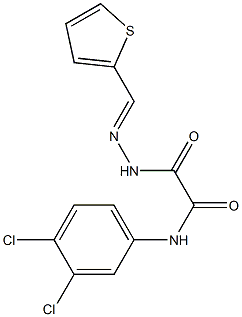 N1-(3,4-dichlorophenyl)-2-oxo-2-[2-(2-thienylmethylidene)hydrazino]acetamide 结构式