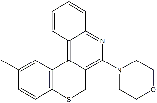 2-methyl-7-morpholino-6H-thiochromeno[3,4-c]quinoline 结构式