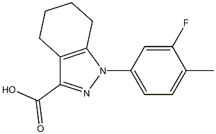 1-(3-fluoro-4-methylphenyl)-4,5,6,7-tetrahydro-1H-indazole-3-carboxylic acid 结构式