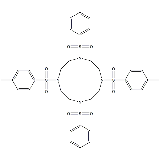 1,4,7,10-tetra[(4-methylphenyl)sulfonyl]-1,4,7,10-tetraazacyclododecane 结构式