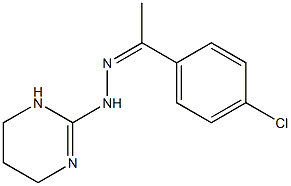 1-(4-chlorophenyl)ethan-1-one 1-(1,4,5,6-tetrahydropyrimidin-2-yl)hydrazone 结构式