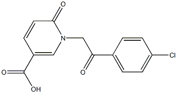 1-[2-(4-chlorophenyl)-2-oxoethyl]-6-oxo-1,6-dihydro-3-pyridinecarboxylic acid 结构式