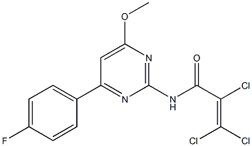 N1-[4-(4-fluorophenyl)-6-methoxypyrimidin-2-yl]-2,3,3-trichloroacrylamide 结构式