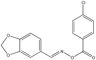 5-({[(4-chlorobenzoyl)oxy]imino}methyl)-1,3-benzodioxole 结构式