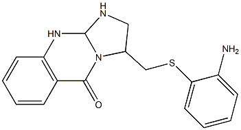 3-{[(2-aminophenyl)sulfanyl]methyl}-2,3,10,10a-tetrahydroimidazo[2,1-b]quinazolin-5(1H)-one 结构式