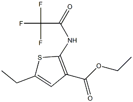 ethyl 5-ethyl-2-[(2,2,2-trifluoroacetyl)amino]thiophene-3-carboxylate 结构式