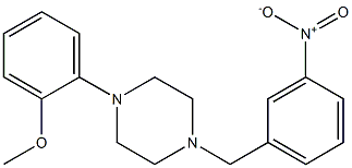 1-(2-methoxyphenyl)-4-(3-nitrobenzyl)piperazine 结构式