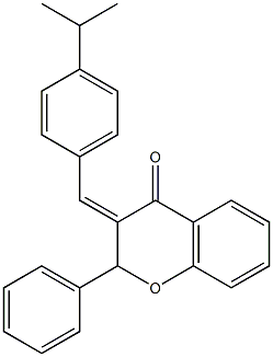 3-(4-isopropylbenzylidene)-2-phenylchroman-4-one 结构式