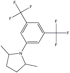 1-[3,5-di(trifluoromethyl)phenyl]-2,5-dimethylpyrrolidine 结构式