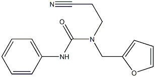 N-(2-cyanoethyl)-N-(2-furylmethyl)-N'-phenylurea 结构式