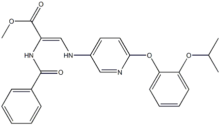 methyl 2-(benzoylamino)-3-{[6-(2-isopropoxyphenoxy)-3-pyridyl]amino}acrylate 结构式