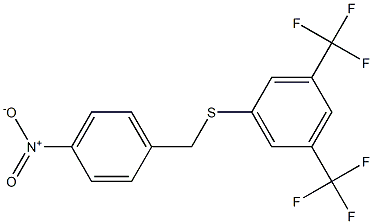 1-[(4-nitrobenzyl)thio]-3,5-di(trifluoromethyl)benzene 结构式