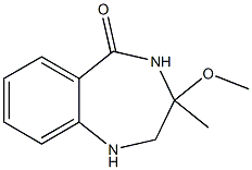 3-methoxy-3-methyl-2,3,4,5-tetrahydro-1H-1,4-benzodiazepin-5-one 结构式