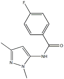 N-(1,3-dimethyl-1H-pyrazol-5-yl)-4-fluorobenzenecarboxamide 结构式